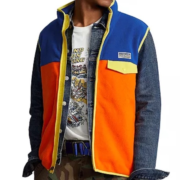$170 Polo Ralph Lauren ColorBlocked Fleece Vest NWT - Picture 11 of 11